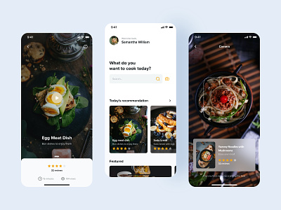 Recipes Book Concept adobe xd app concept design interface ios mobile recipe app recipe book recipes restaurant ui ux