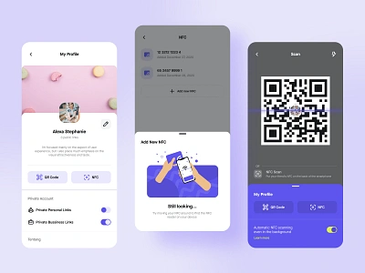 #Exploration QR & NFC Scan app concept design figma interface ios mobile nfc qr qr code ui ux