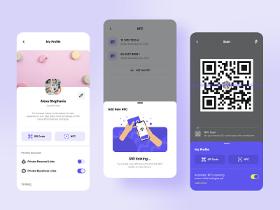 #Exploration QR & NFC Scan app concept design figma interface ios mobile nfc qr qr code ui ux