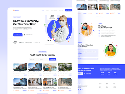 Boost Your Immunity with Vaccine! concept covid19 exploration figma health interface landing page ui uidesign web web design website