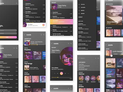 #Concept | Cozzie Music App adobe xd design interaction interface madewithadobexd mobile ui ux