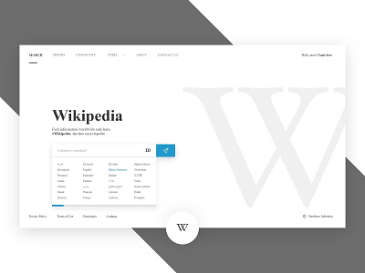 #Redesign | Wikipedia Search Page adobe xd design interface ui ux web wikipedia