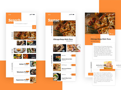 #Concept | Sastae Recipe App adobe xd app design food app interface ios iphonex recipe app ui
