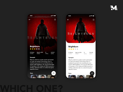 Movie Detail | Movie App 2d adobe xd android app concept dark dark mode dark ui design detail detail page flat interface ios mobile mockup movie movie app ui ux