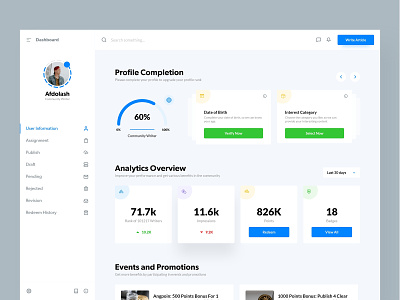 Profile Completion Meter - Dashboard