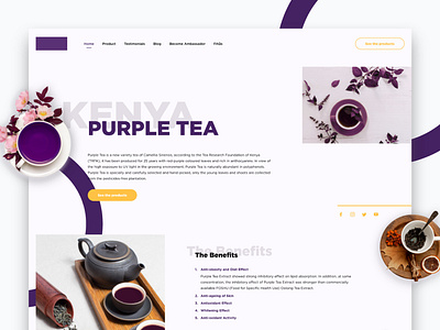 #Exploration | Kenya Purple Tea adobe xd concept design interface kenya purple tea ui ux web