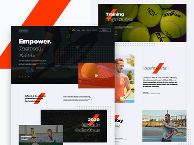 #Exploration | Tennis Lessons adobe xd concept course design interface landing page tennis tennis ball ui ux web