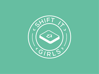 Shift it girls apple branding change computer design icon illustration illustrator it key logo mac shift tech typography vector