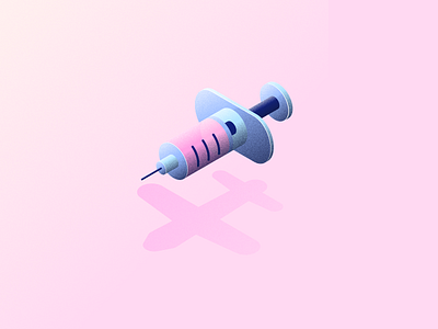 The Flying Cure covid grain illustration illustrator isometric syringe vector