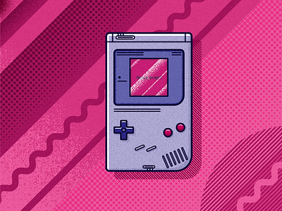 Gameboy colour design halftones illustration illustrator photoshop retro vector