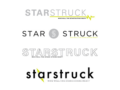 StarStruck Logo branding charity foundation lightening logo mark non profit philanthropy san serif slab serif star typography