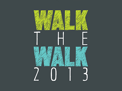 Walk The Walk charity hand drawn logo mark philanthropy sketch