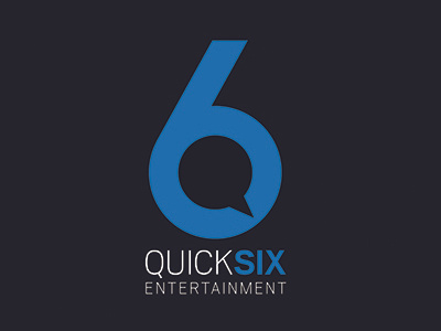 QuickSix Entertainment Logo branding identity logo typography