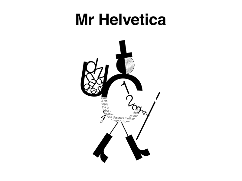 Mr Helvetica animation character design helvetica motion design typeface typography walkcycle