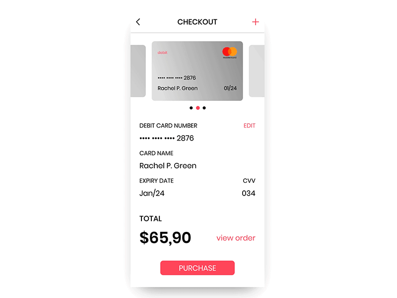 DailyUI #002 - Credit Card Checkout dailyui dailyui 002 design invision invision studio invisionstudio ui