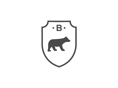 Bear b badge bear logo mark minimal type typography