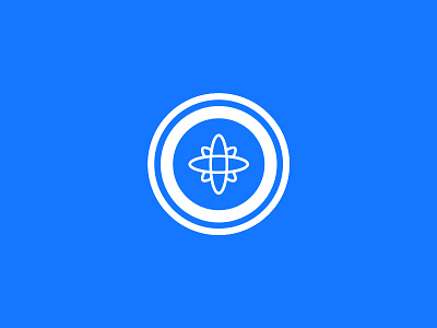 Atom atom blue logo minimal shit