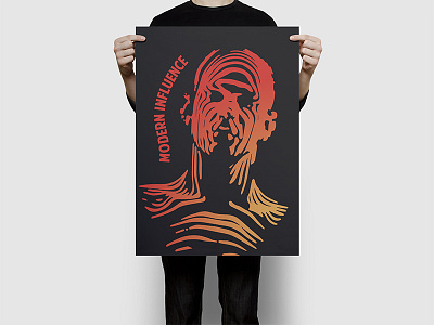 Modern Influence illustration poster print royale type typography