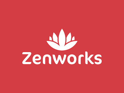 Zenworks Logo custom type energy flower identity logo lotus type