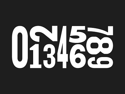 Numbers custom font custom type numbers type typography