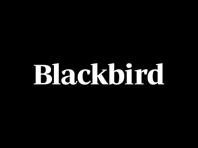 Blackbird Logo blackbird custom type logo serif type typography