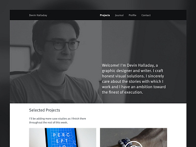 New Site blur parallax personal site portfolio portfolio site site web design website