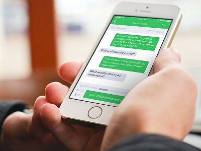 Join the conversation! chat green ios iphone perspective ui whatever