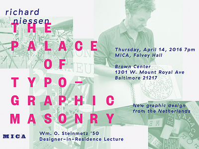 Richard Niessen: The Palace of Typographic Masonry layout mica netherlands poster richard niessen type