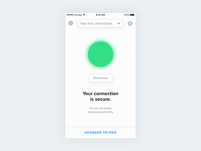 Faraday - VPNs made simple app faraday ios ui ux vpn