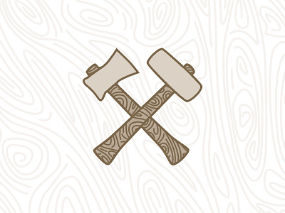 Hammer & Axe axe cross crossed first first time hammer illustrated illustration newbie pattern texture wood wooden