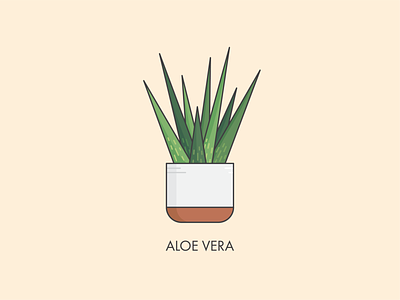 Houseplants - Aloe Vera aloe aloe vera arizona cacti cactus desert flat graphic design green houseplant illustration indoor plant orange plant print succulent tan