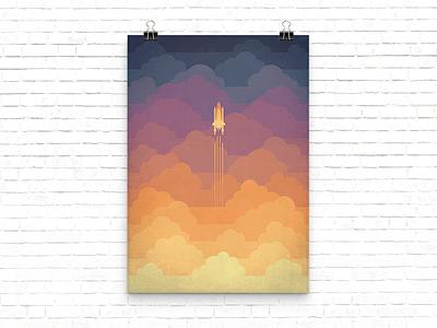 Clouds cloud clouds launch layer layers poster rocket ship shuttle space