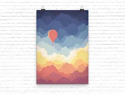 Balloon air balloon cloud clouds gradient hot layer layers sky sunrise sunset