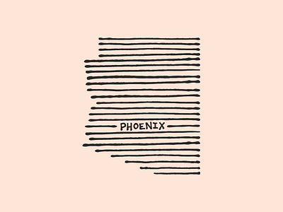 AZ Pen Strokes arizona az brush ink line pen phoenix state stripes