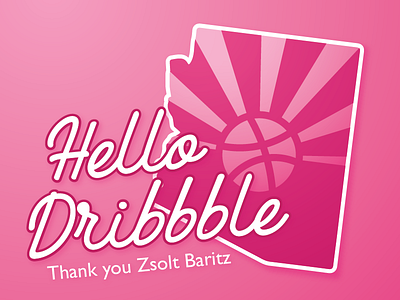 Hello Dribbble arizona az baritz debut debuts dribbble first hello shot sun zsolt