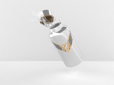 23 Valkyries Water Bottle 23 3d band bottle dimension logo metal render reusable valkyrie valkyries water