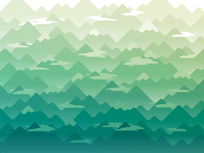 Mountains digital flat forest green layered layers mountain mountains nature