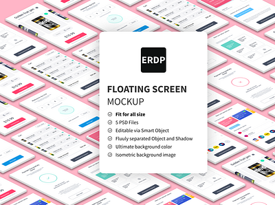 Floating Screen Mockup design floating mockup mobile mock up mock up mockup mockup psd mockup template mockups