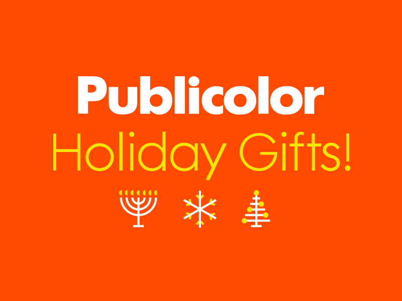 'Publicolor Holidays' email header christmas color email hanukkah holidays publicolor web winter