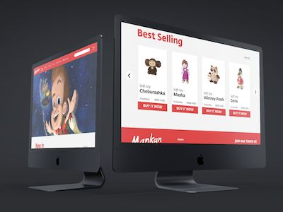 Mankan website mockup design imac mac mockup online page store web design webpage website