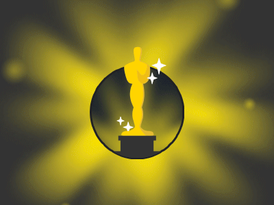 Oscar award flash gif gold icon light oscar shine statuette