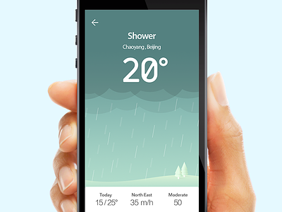 Weather App 2 app rainy sun weather