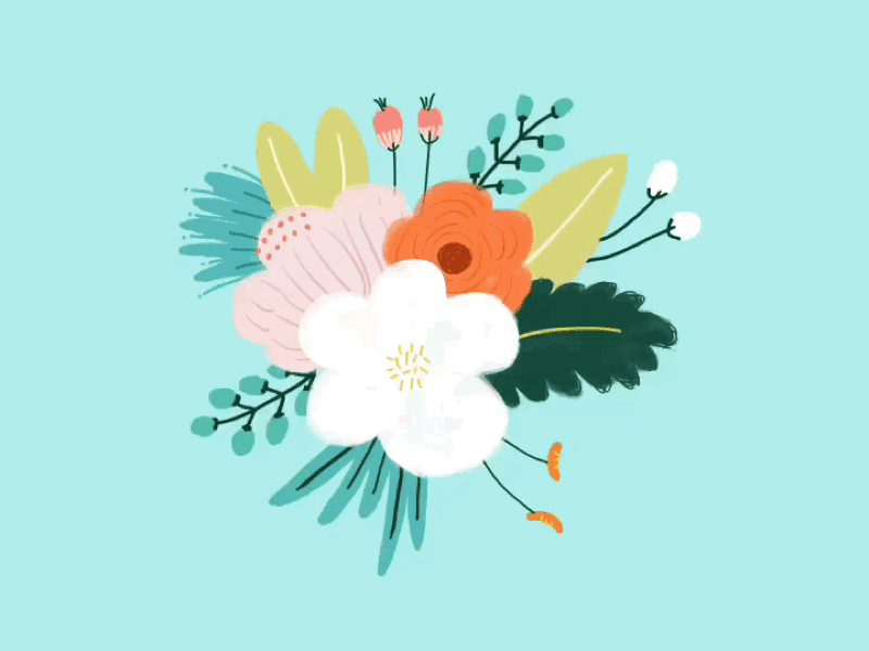 Flowers flower fuya illustrate ipad sketch