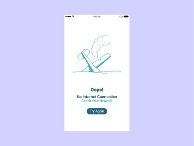 No Internet Connection ai app illistration illustraor ui ui app ui design ux ux design