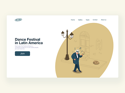Mi baile (Dance website) cuba dance dancer illustraor illustration interface landingpage latin america music ui ui design vector web website