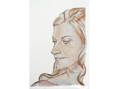 day dreaming illustration portraiture watercolour