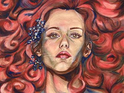 Persephone illustration painting portraiture