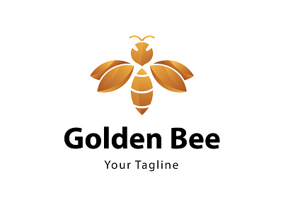 Golden Bee Logo Concept aesthetic branding concept design graphic design illustration layout design logo minimalist minimalist logo typography vector vector logo