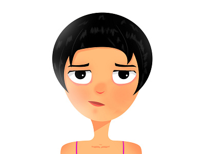 New Girl brushes character characterdesign color design face girl girl character illustration vector