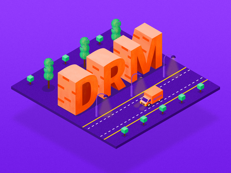 DRM-dreamotion team 2.5d car drm isometric street light tree